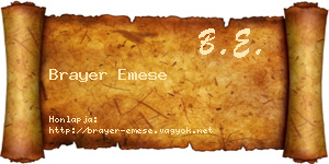 Brayer Emese névjegykártya